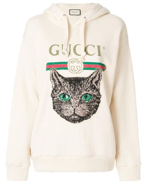 gucci cat sliver hoodie|gucci tracksuit men's.